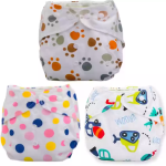 3 baby washable diapers