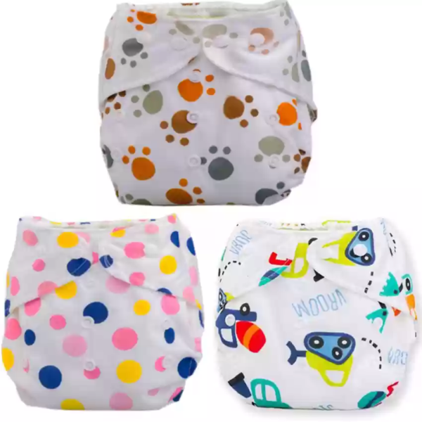 3 baby washable diapers