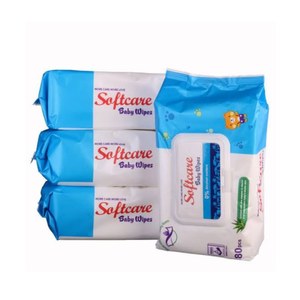 3packs of 80pcs softcare baby wet wipes