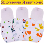 3pcs boys baby washable diapers