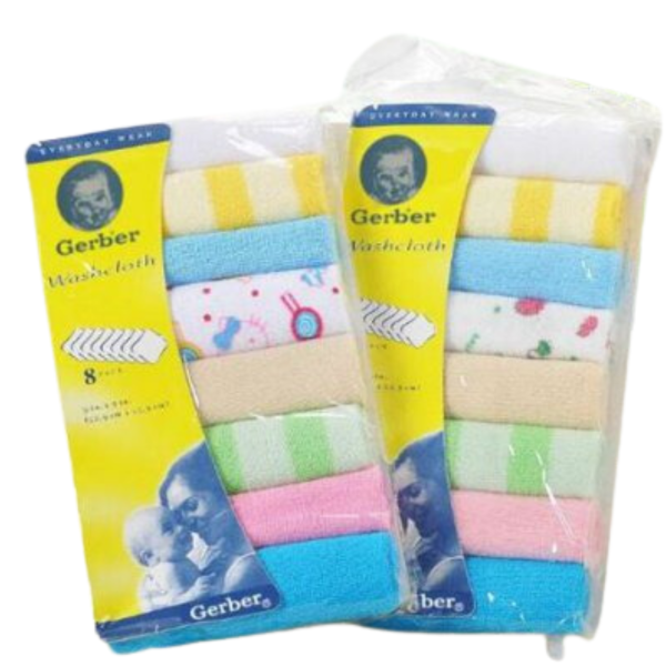 6pack cotton baby washcloths