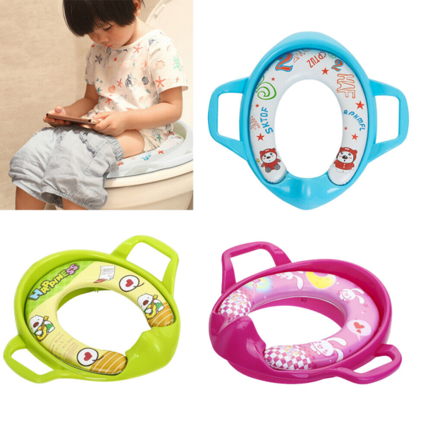 Kids Toilet Seat Trainer Ring With Handles