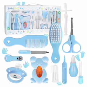 Large blue baby care kit