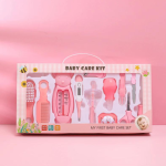 Large pink baby care kit