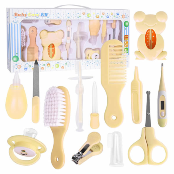 Large yellow baby care kit