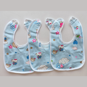 blue cartoon themed baby bibs