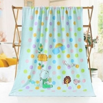 blue dotted cotton baby bath towel