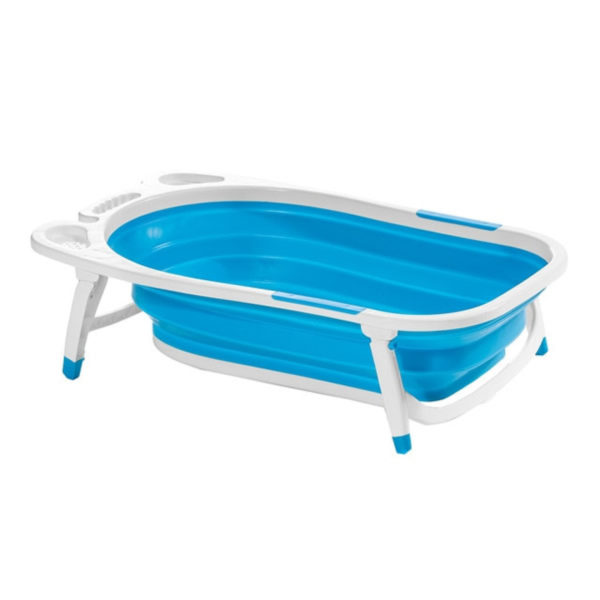 blue foldable baby bath tub