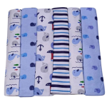 boys 6piece cotton baby flannels