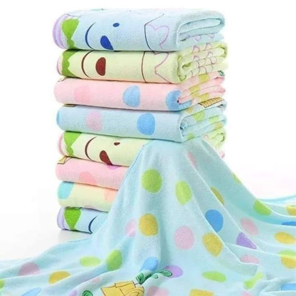 dotted cotton baby bath towels