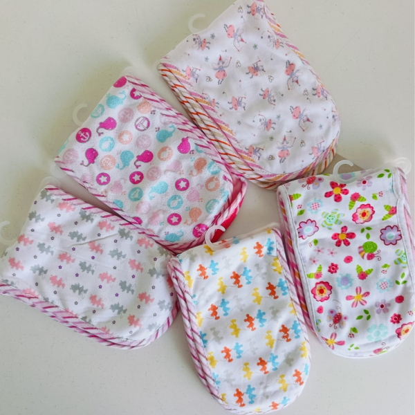 girls 3pack baby burp cloth