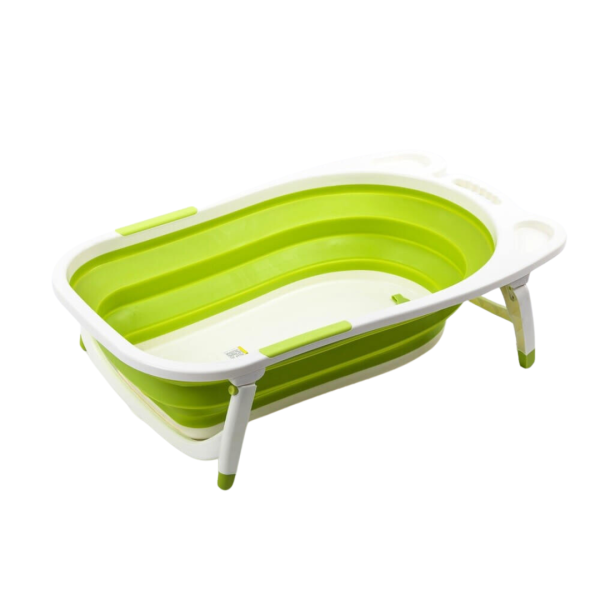 green foldable baby bath