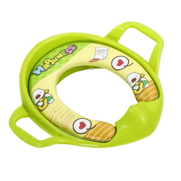 green kids toilet seat trainer ring with handles