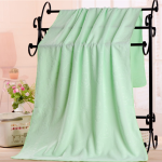 green plain cotton baby bath towel