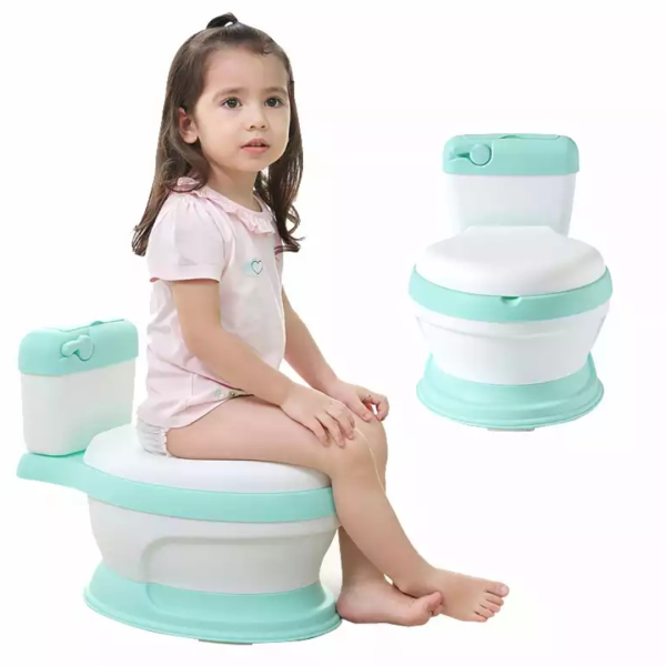 green realistic kids toilet seat potty