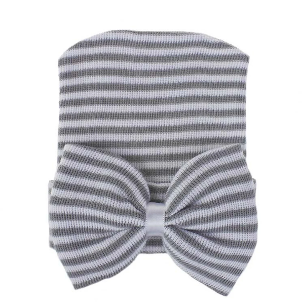 grey baby bowtie hat