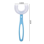 large blue kids u-shaped silicone 360 toothbrush