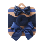 navy blue 3pcs set baby headband