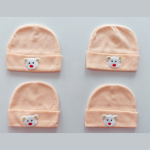 orange love bear newborn baby caps