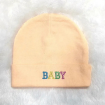 orange newborn cotton plain baby cap