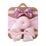 peach 3pcs set baby headband