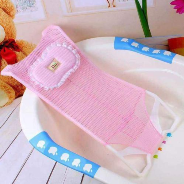 pink anti-slip baby bath net