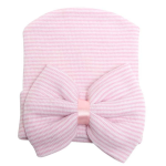 pink baby bowtie hat