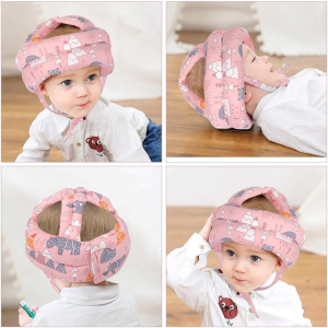 pink baby safety head helmet