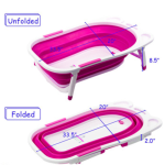 pink foldable baby bath tub