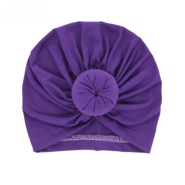 purple baby headwrap knot turban