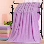 purple plain cotton baby bath towel