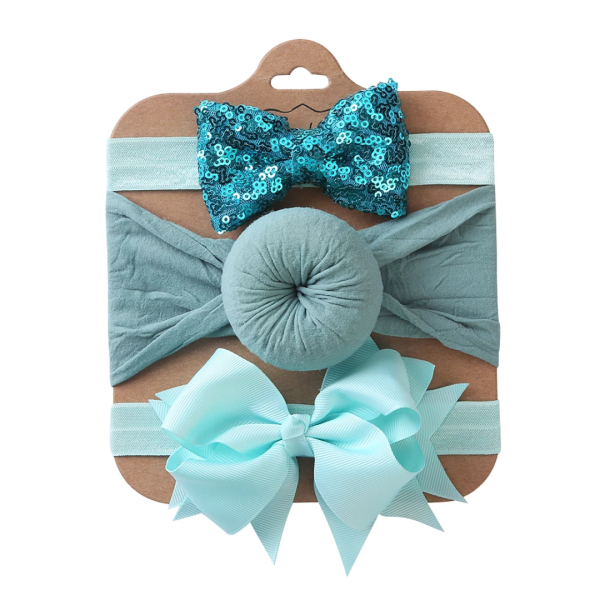 turquoise 3pcs set baby headband