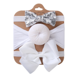 white 3pcs set baby headband