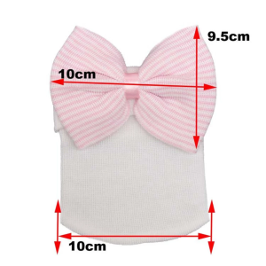 white baby bowtie hat dimensions