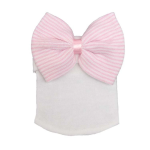 white n pink baby bowtie hat