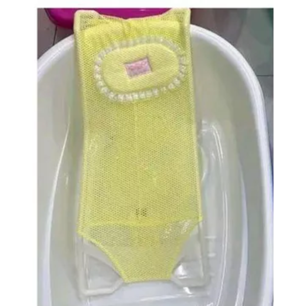 yellow anti-slip baby bath net