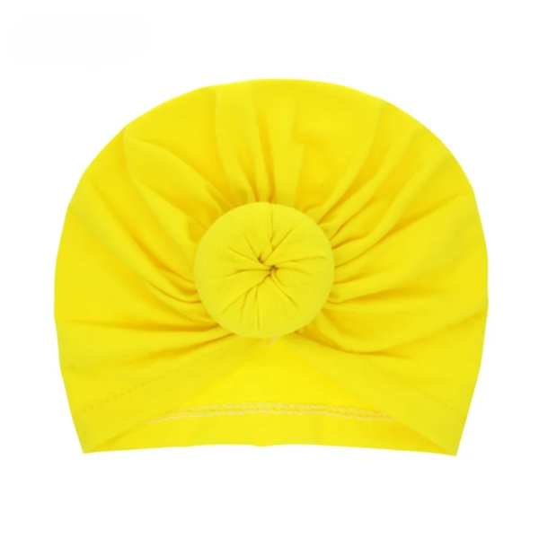 yellow baby headwrap knot turban