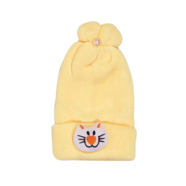 yellow knitted baby caps-marvins