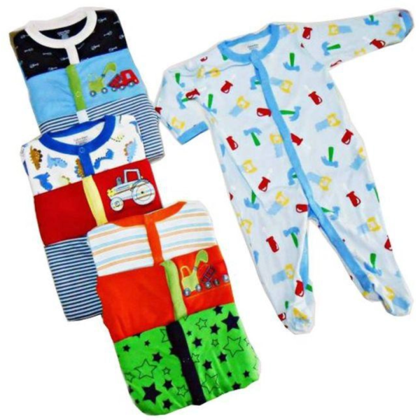 boys 3pcs sleepingsuit cotton romper