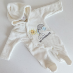 cream sunshine baby light fleece romper