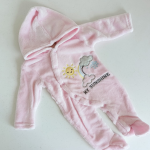 pink sunshine baby light fleece romper