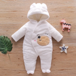 white warm heavy baby romper