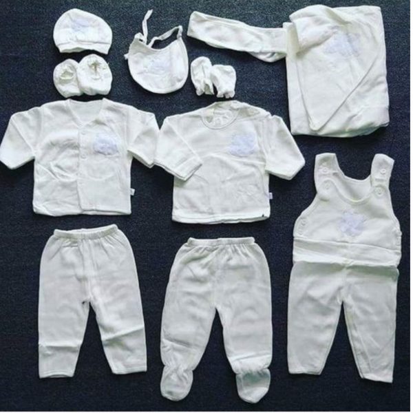 11 Pieces Unisex New Born Baby Receiving Set