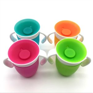 Anti-Spill 360 Training Cup, Baby Learning Drinking Magic Cup