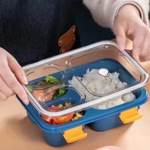 Leakproof 3 Partition Lunch Box with Spoon