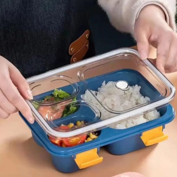 Leakproof 3 Partition Lunch Box with Spoon