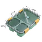 Leakproof 3 Partition Lunch Box with Spoon