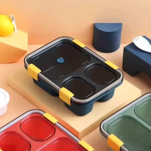 Leakproof 3 Partition Lunch Box with Spoon