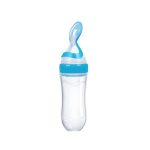 Silicone Squeeze Feeding Bottle with Spoon for Baby